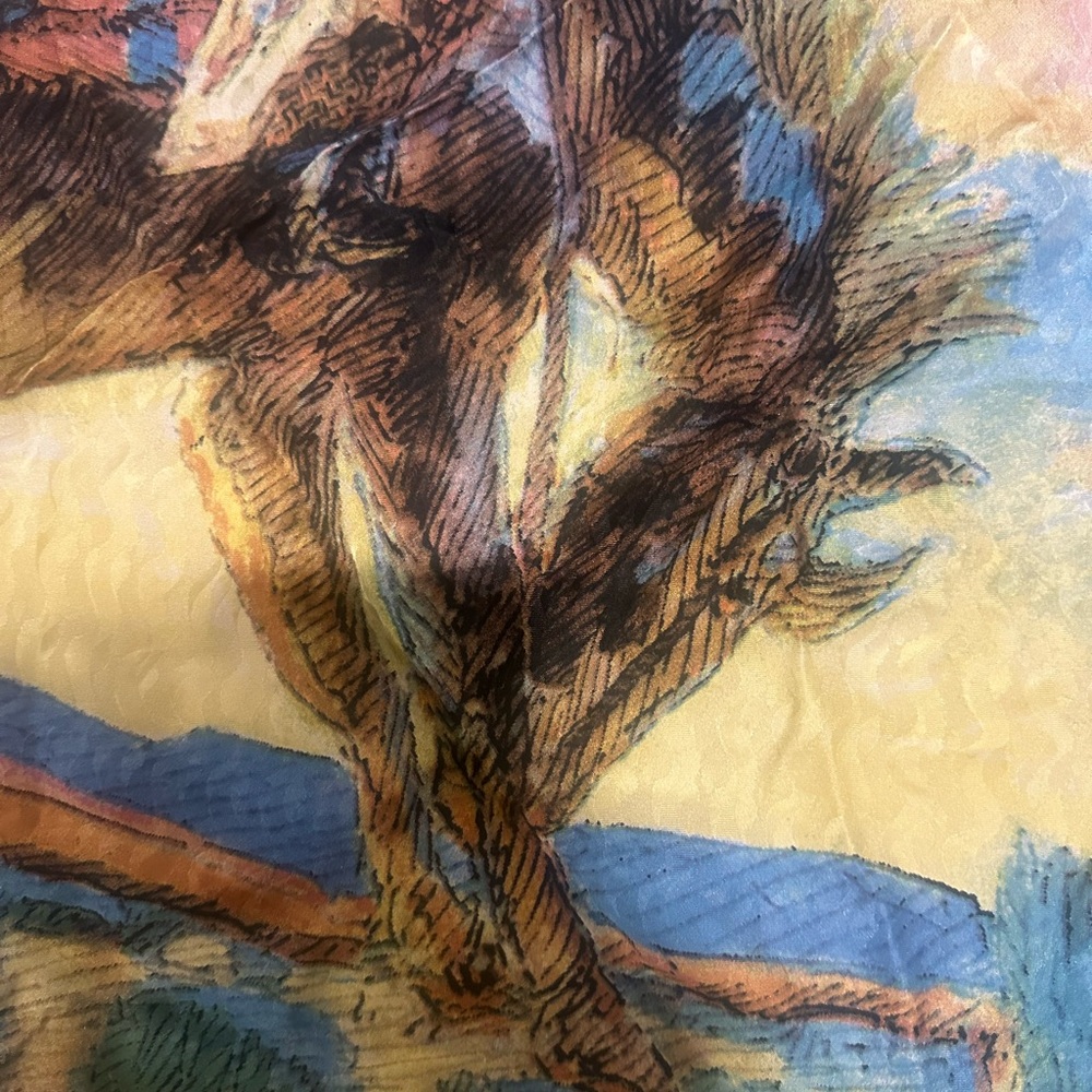 💯% Silk ROCKMOUNT RANCH WEAR 2002 SILK SCARF DIAMOND BUCK #4121 Limited Edition - Picture 9 of 10